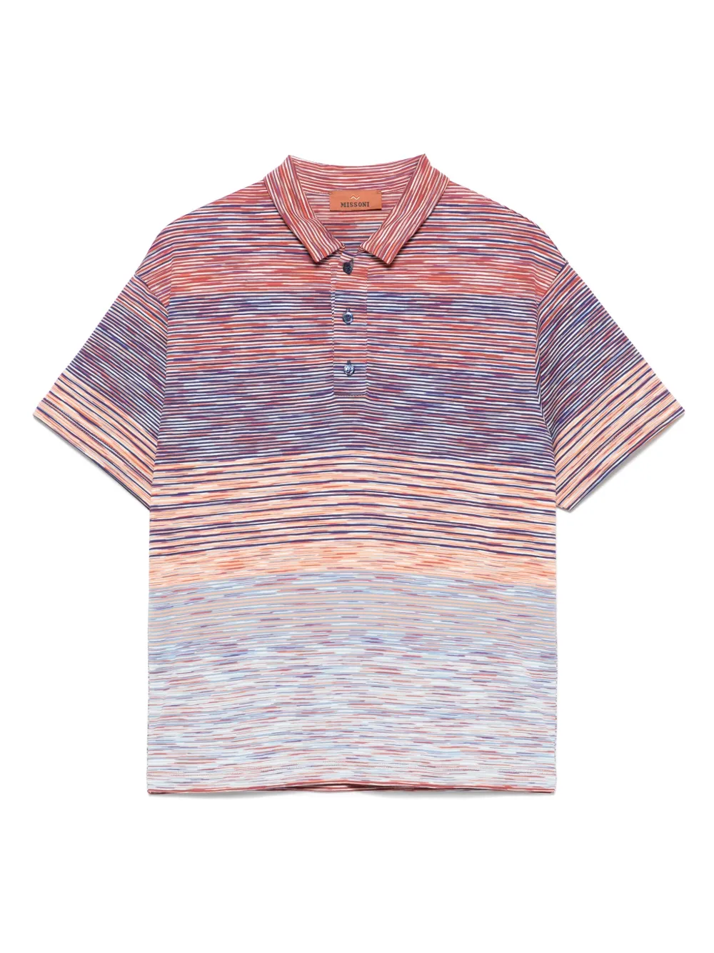 Missoni Kids striped polo shirt - ブルー Missoni Kids striped polo shirt - ブルー
