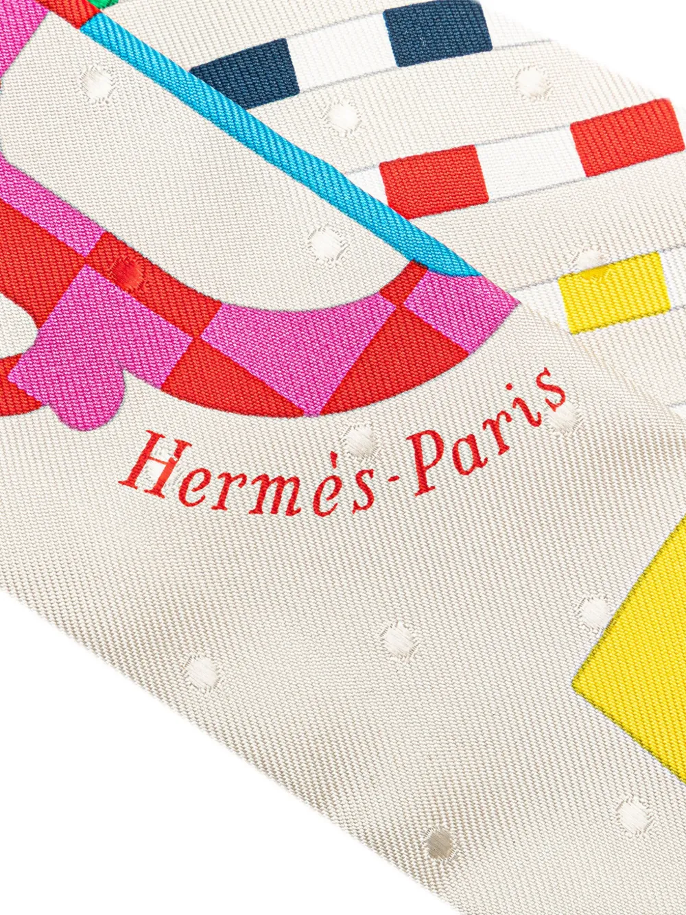 Hermès Pre-Owned foulard Bouclerie Moderne Twilly en soie (2020-2024) | Image 2