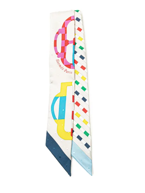 Foulard Bouclerie Moderne Twilly en soie (2020-2024) - Hermès Pre-Owned - Modalova