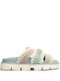 Mou Bio suede sandals - Blue