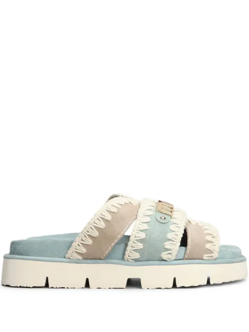 Mou sandales New Bio en daim - Bleu - Mou - Modalova