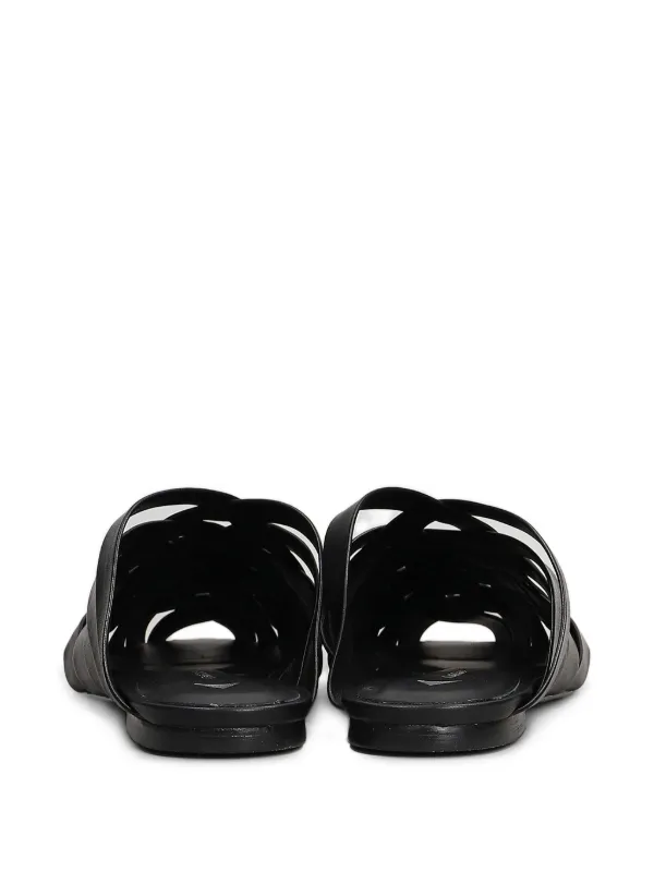 CARRANO ブラックレザー ミュール CARRANO レザーミュール | ブラック | FARFETCH JP