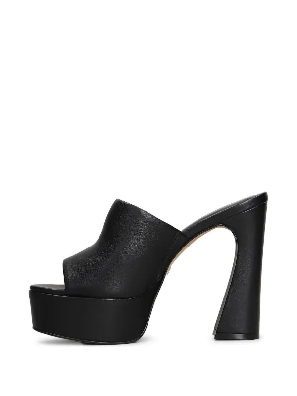 CARRANO ブラックレザー ミュール CARRANO レザーミュール | ブラック | FARFETCH JP