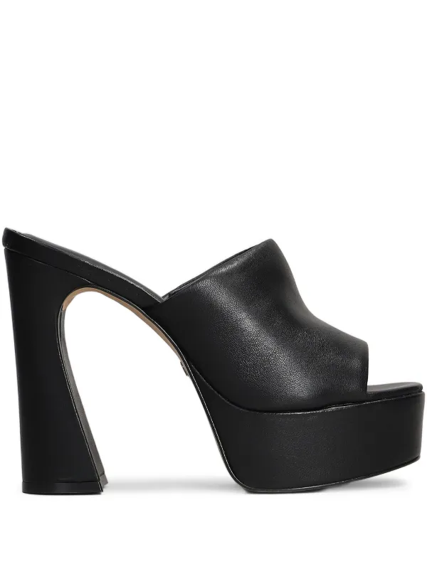 CARRANO ブラックレザー ミュール CARRANO レザーミュール | ブラック | FARFETCH JP