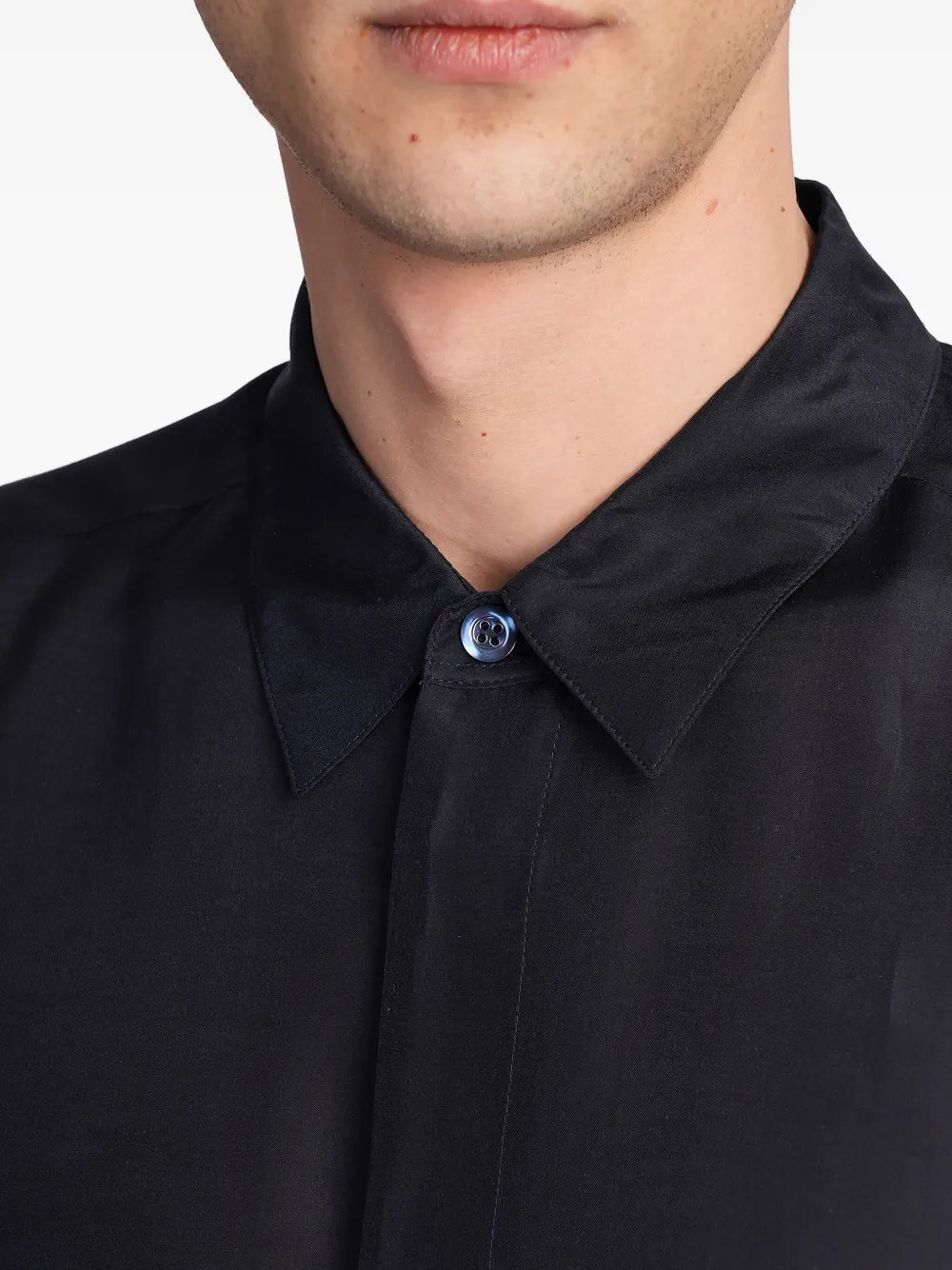 Emporio Armani Overhemd met lange mouwen Blauw