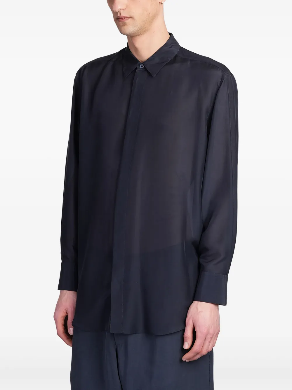 Emporio Armani Overhemd met lange mouwen Blauw