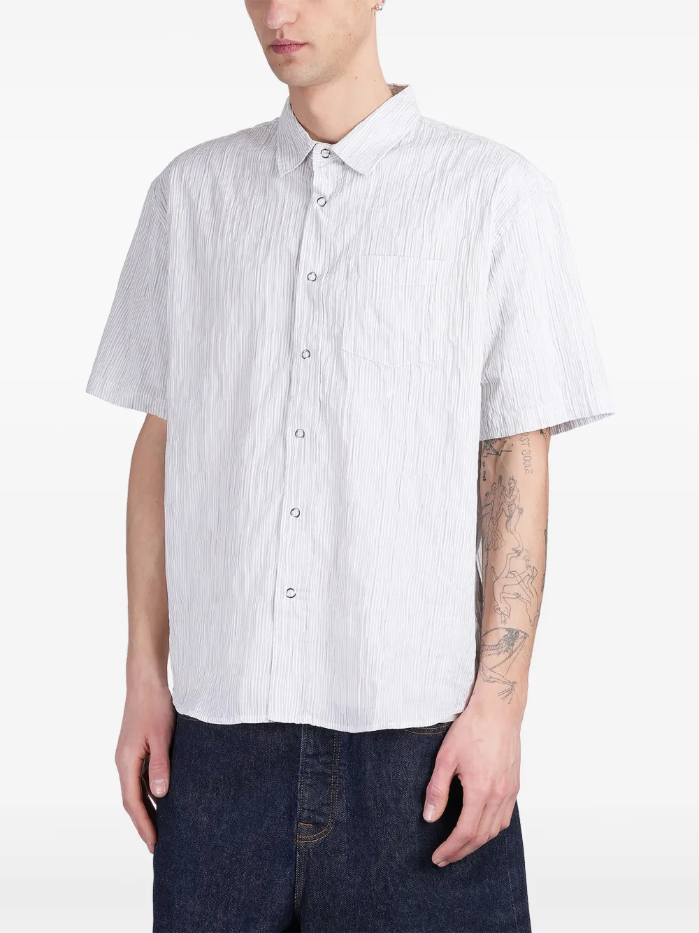 Stüssy Gestreept overhemd Beige
