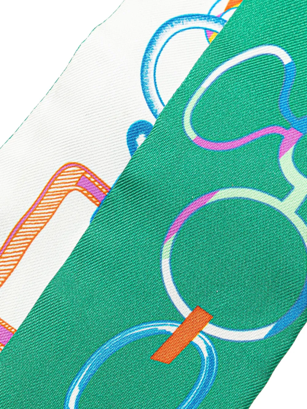 Pre-owned Hermes 2021-2024 Do Re Boucles Twilly Scarf Scarves In Green
