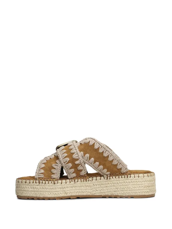 サンダル・ミュール MOU Women Sandals MU SW641000ACOGNAC Brown Mou Jute Sandals | Brown | FARFETCH