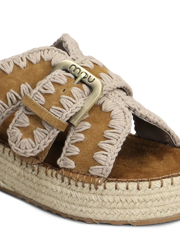 【関税込み】Mou Sandals Mou Jute Sandals | Brown | FARFETCH