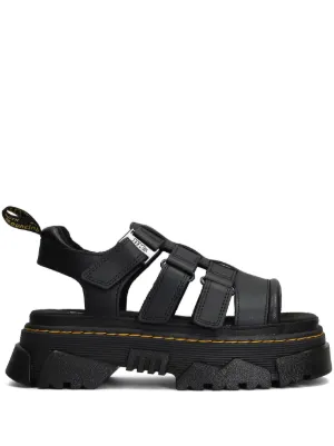 Dr Martens Mattison 3 touch-strap Platform Sandals | Black
