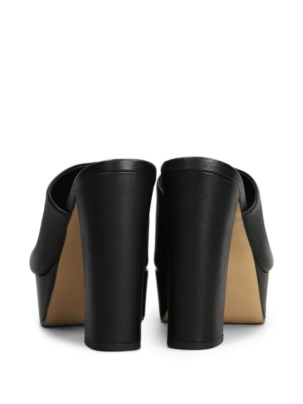 CARRANO ブラックレザー ミュール CARRANO レザーミュール | ブラック | FARFETCH JP