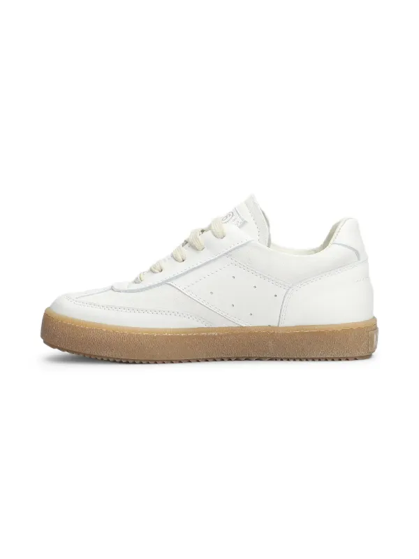 MM6 Maison Margiela Kids Leather Sneakers | White | FARFETCH