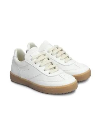 MM6 Maison Margiela Kids Leather Sneakers | White | FARFETCH OM