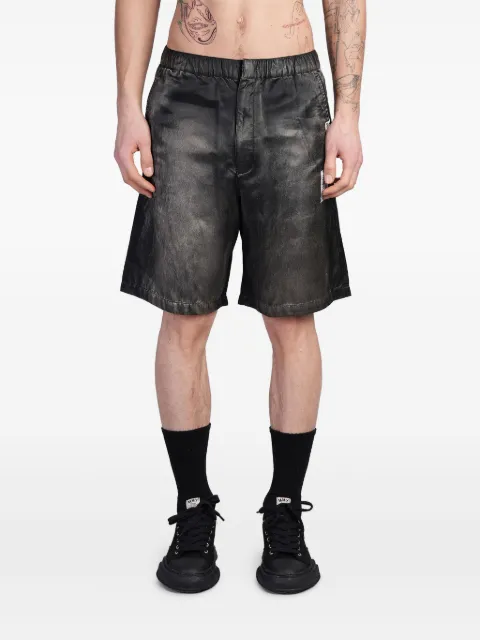 Maison MIHARA YASUHIRO bermudas con efecto envejecido