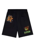 Barrow kids printed elasticated-waist shorts - Black