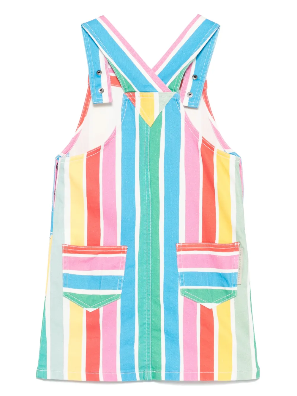 Stella McCartney Kids Gestreepte jurk Blauw
