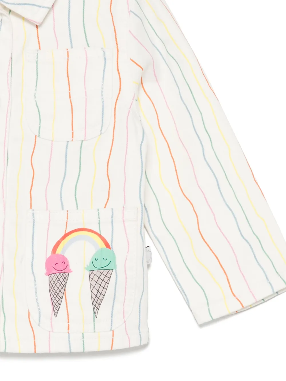 Stella McCartney Kids Gestreept jack Wit