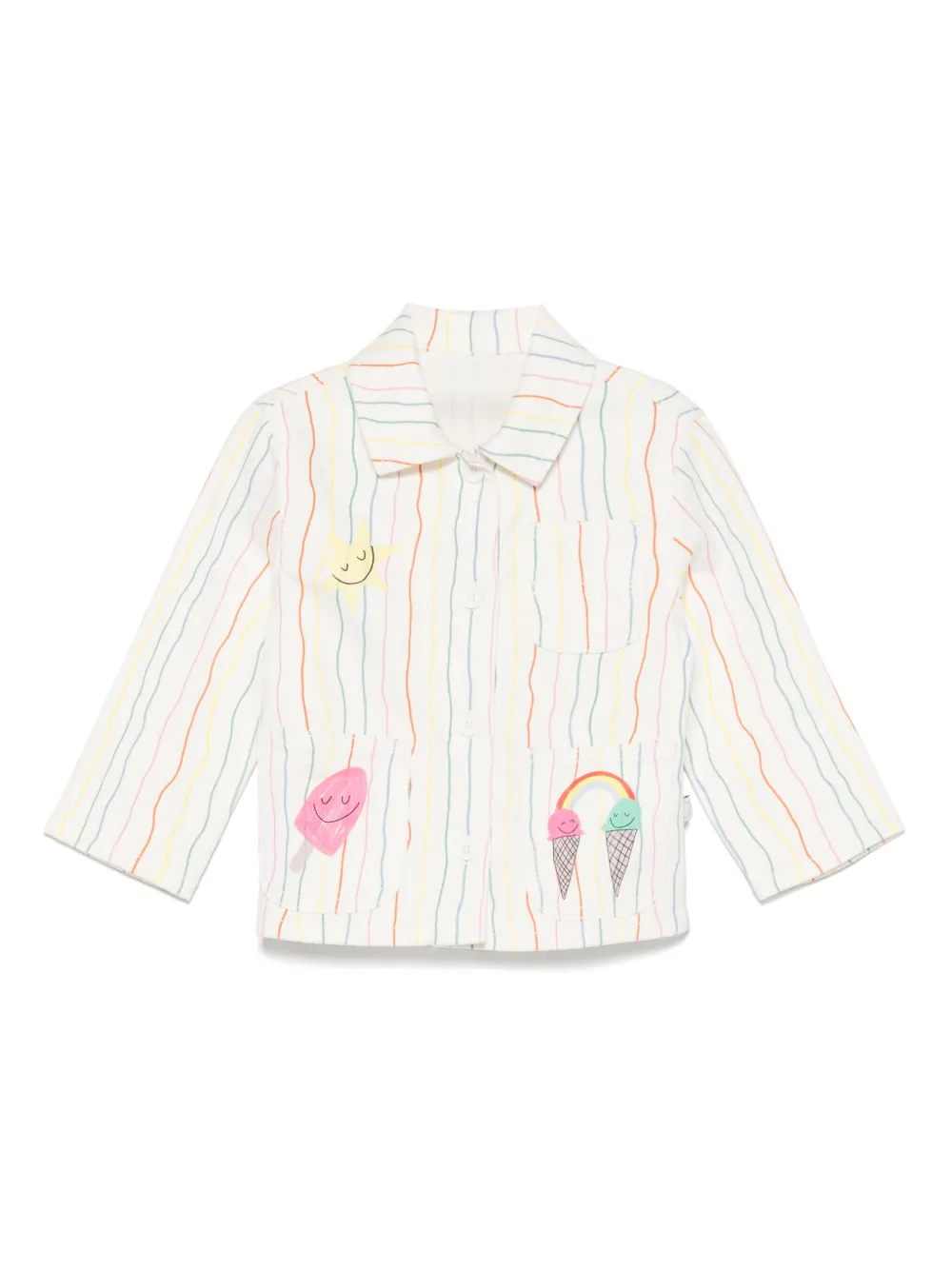 Stella McCartney Kids Jaqueta com listras | Branco | Image 1