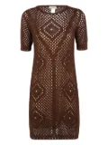 TWINSET lattice-knit dress - Brown