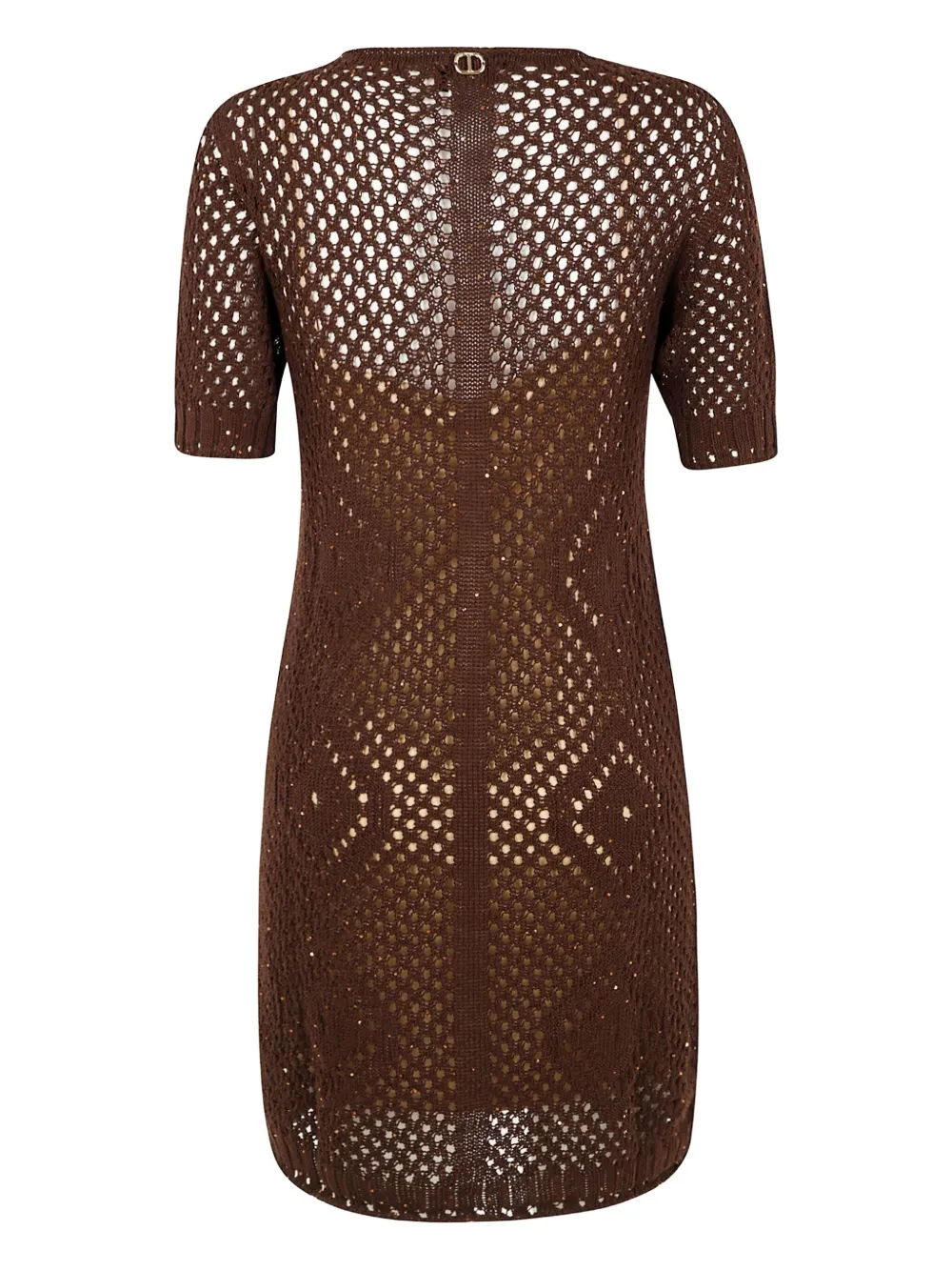 TWINSET lattice-knit dress - Bruin
