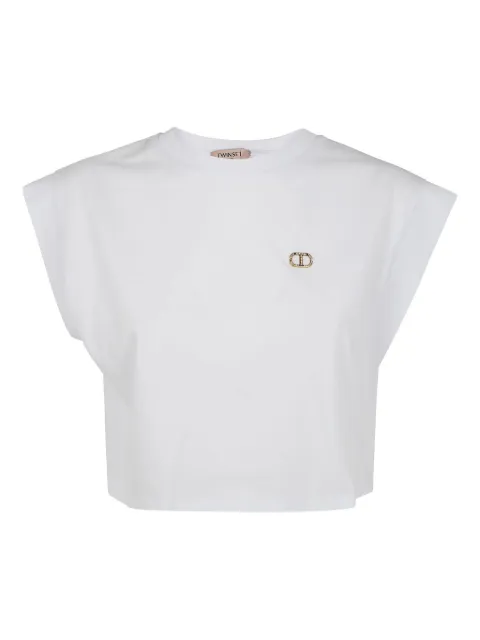 TWINSET cap-sleeve cropped top