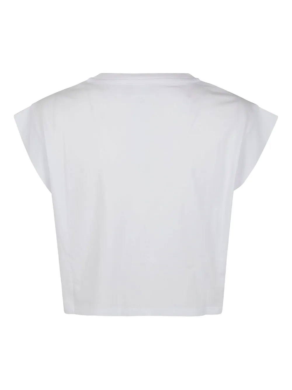 Twinset Cap-sleeve Cropped Top In White