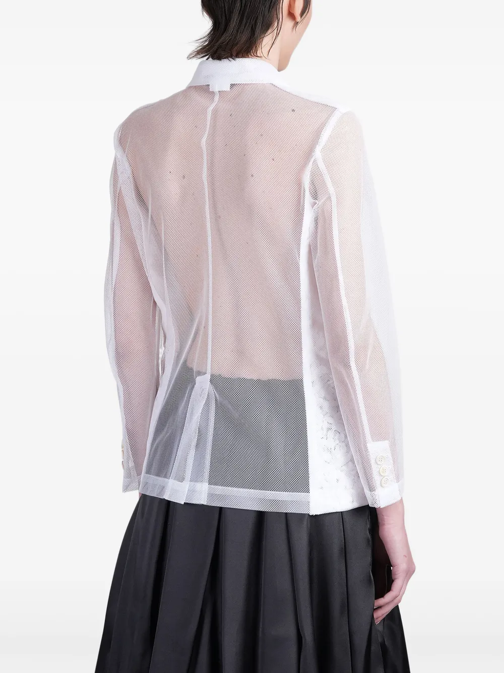 COMME DES GARÇONS SEMI-SHEER PANELLED BLAZER 
