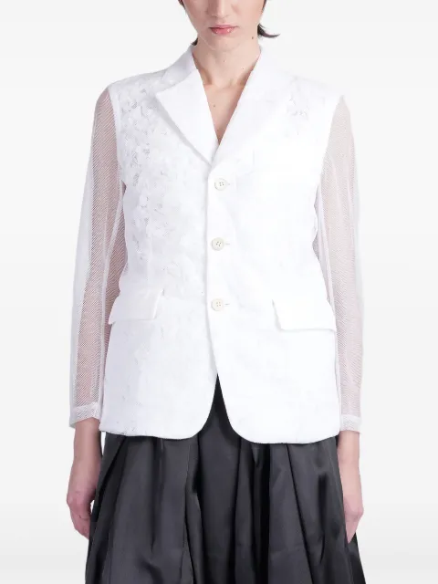 Comme Des Garçons semi-sheer panelled blazer