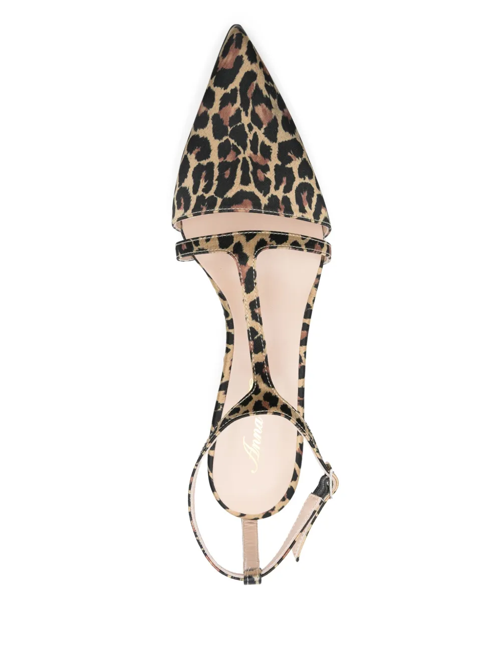 Anna F 55mm Leopard-print Pumps In Brown