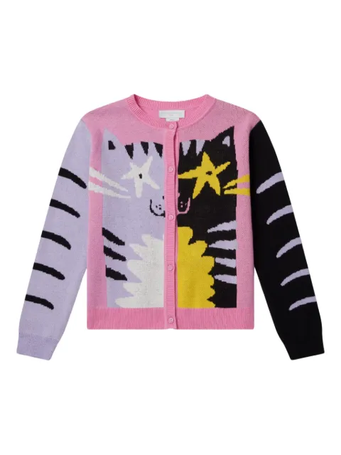 Stella McCartney Kids cat-jacquard cardigan