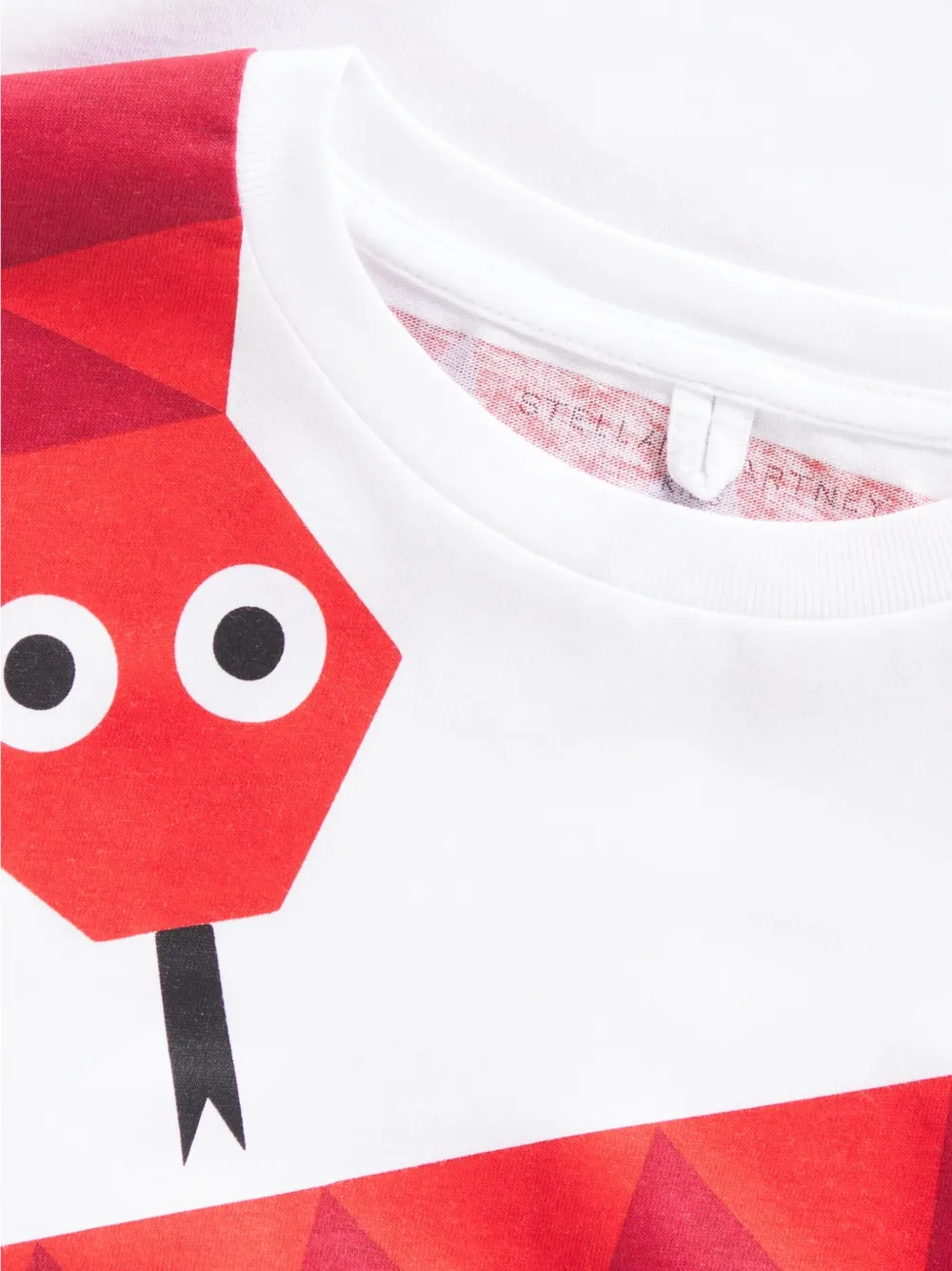 Stella McCartney Kids T-shirt met slangenprint Wit
