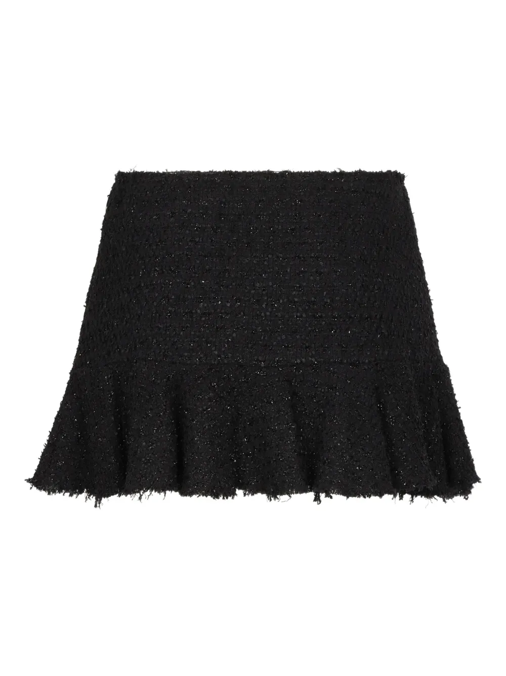 Blumarine frayed ruffled skirt Zwart