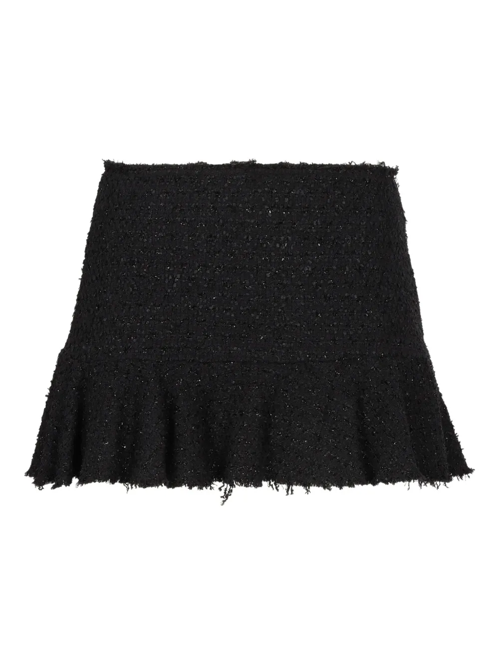 Blumarine frayed ruffled skirt - Zwart