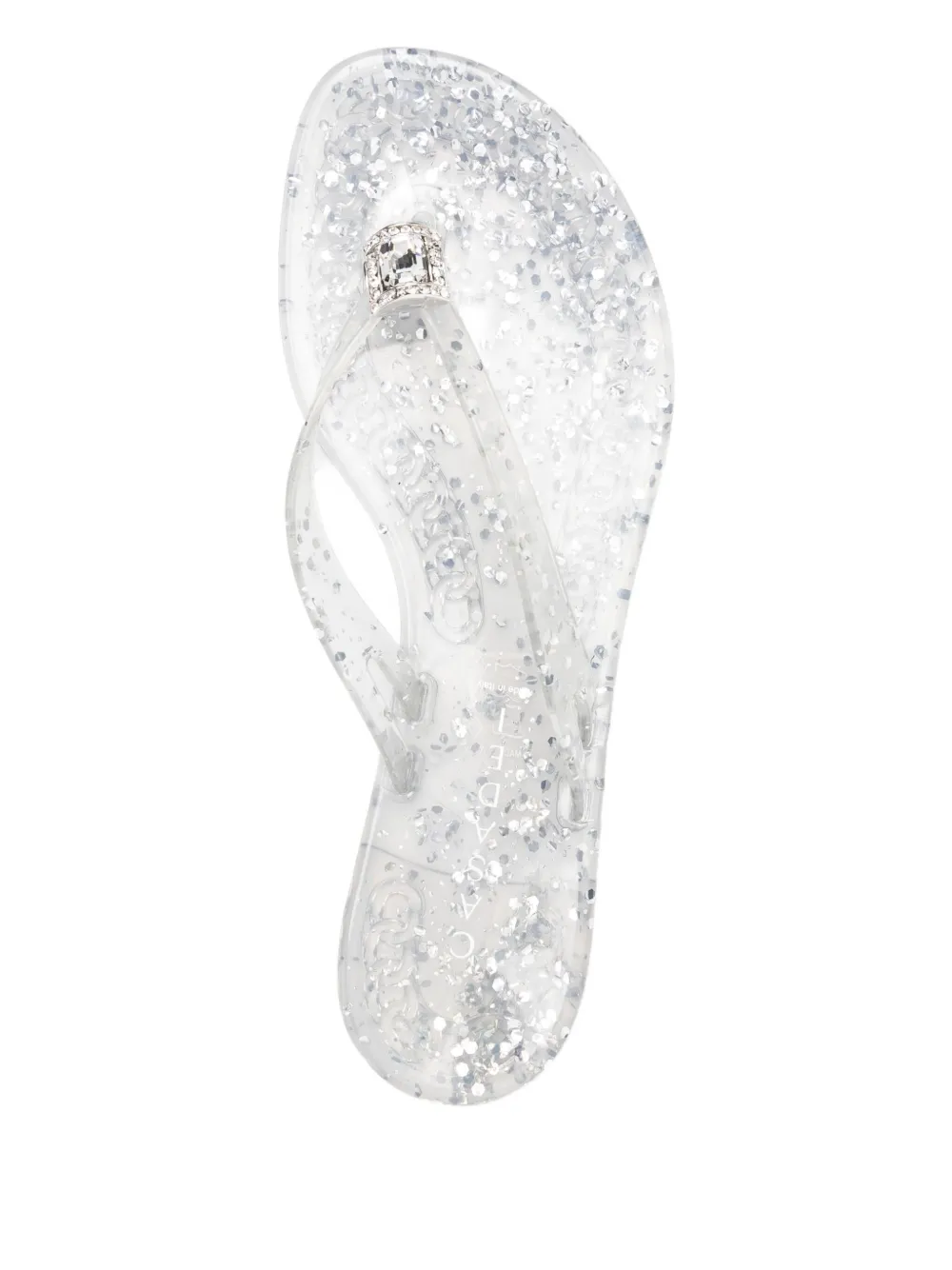 Casadei glitter jelly flip-flops White
