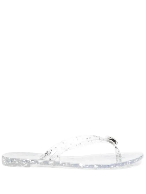 Casadei glitter jelly flip-flops