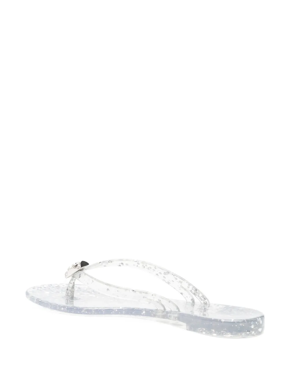 Casadei glitter jelly flip-flops White