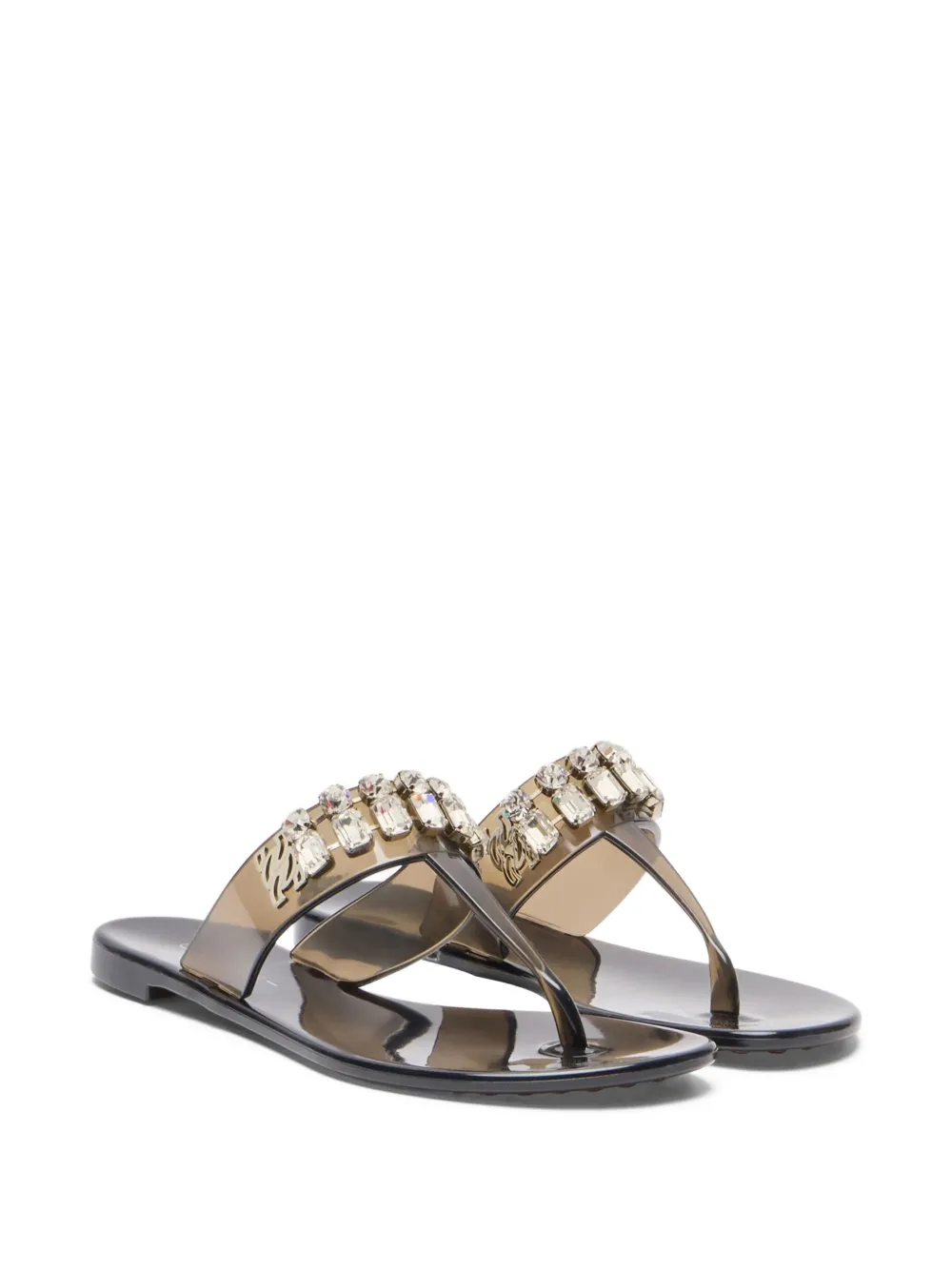 Casadei jelly flip flops - Zwart