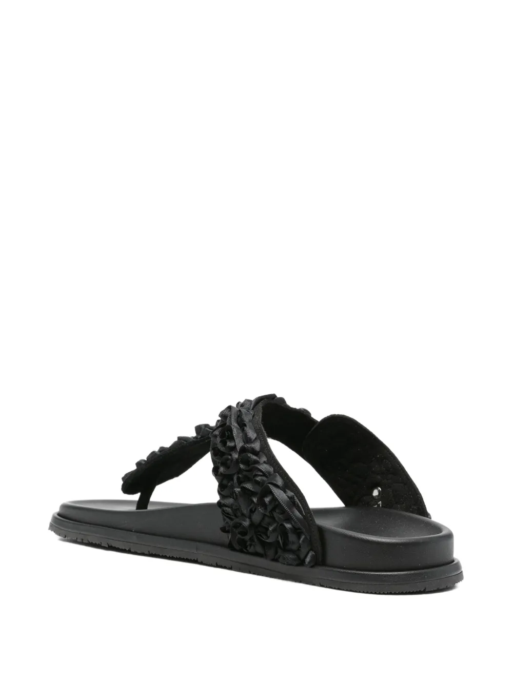 Casadei textured T-bar slides Zwart