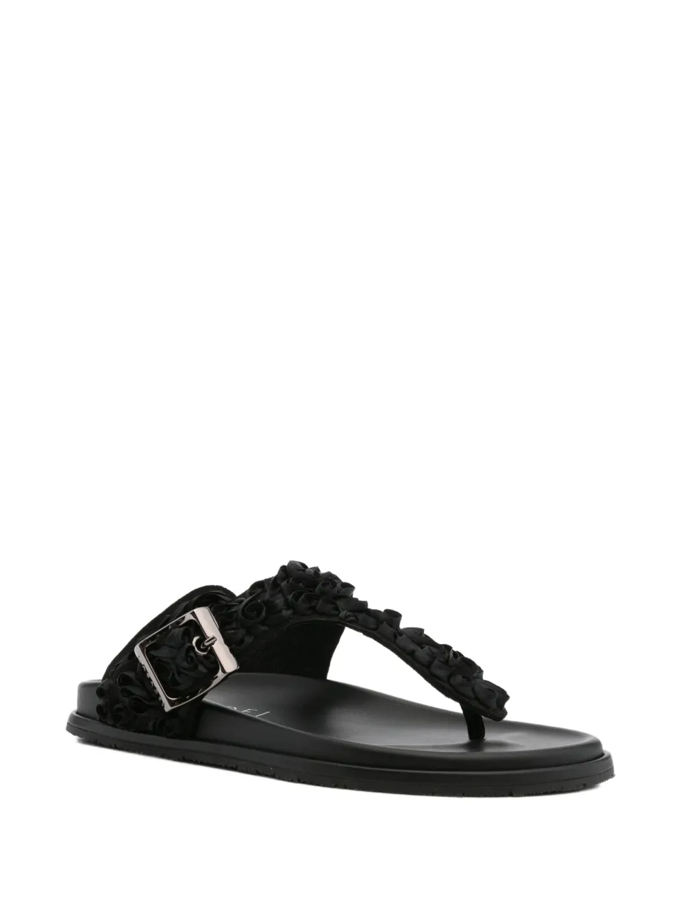 Casadei textured T-bar slides Zwart