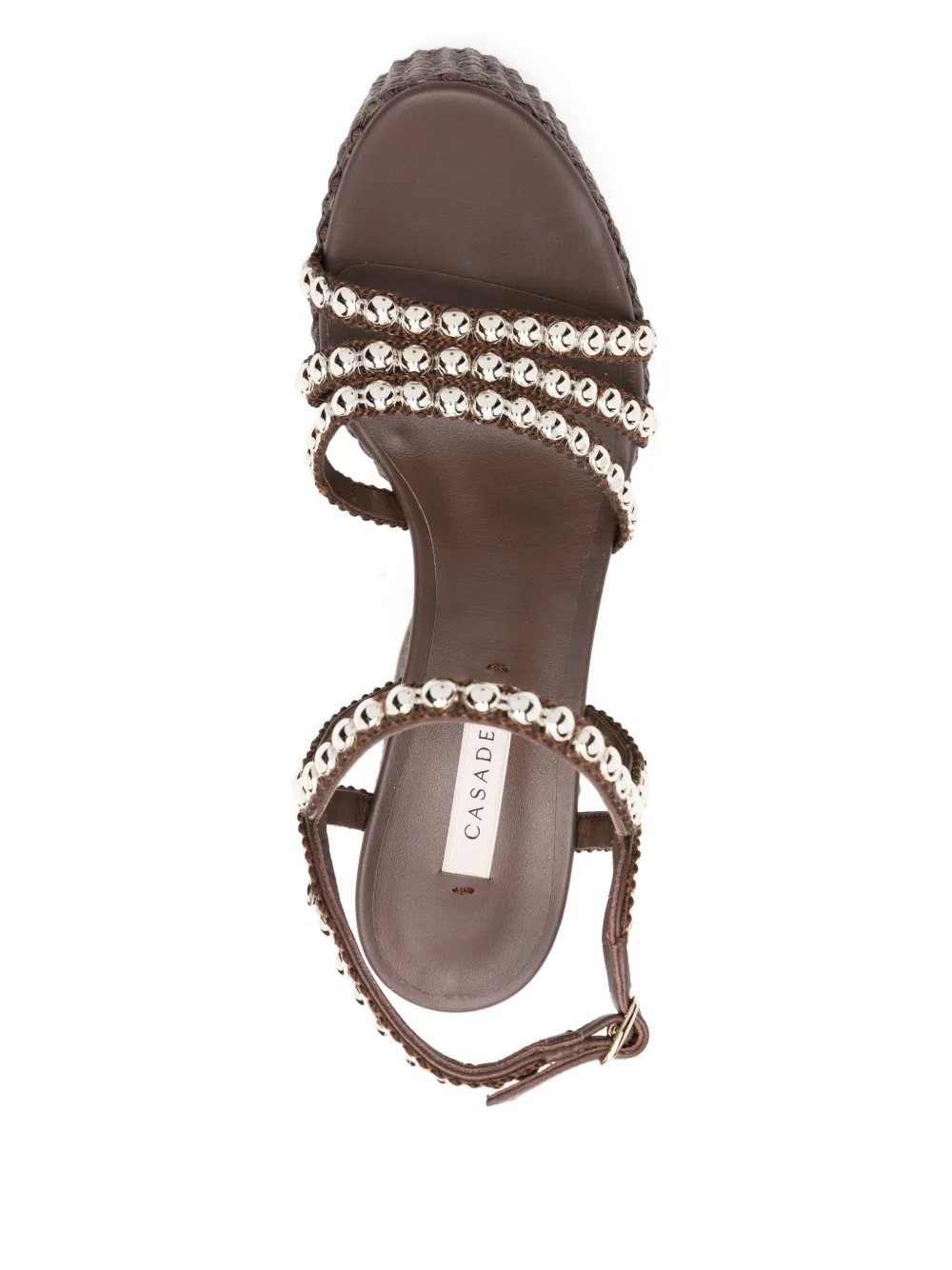 Casadei 120mm Isa Studsway platform sandals Goud