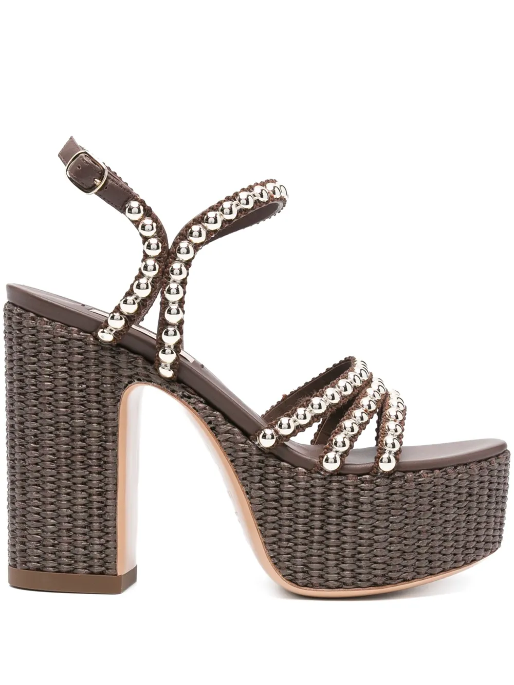 Casadei 120mm Isa Studsway platform sandals Goud