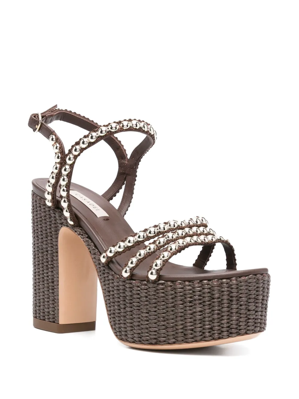 Casadei 120mm Isa Studsway platform sandals Goud