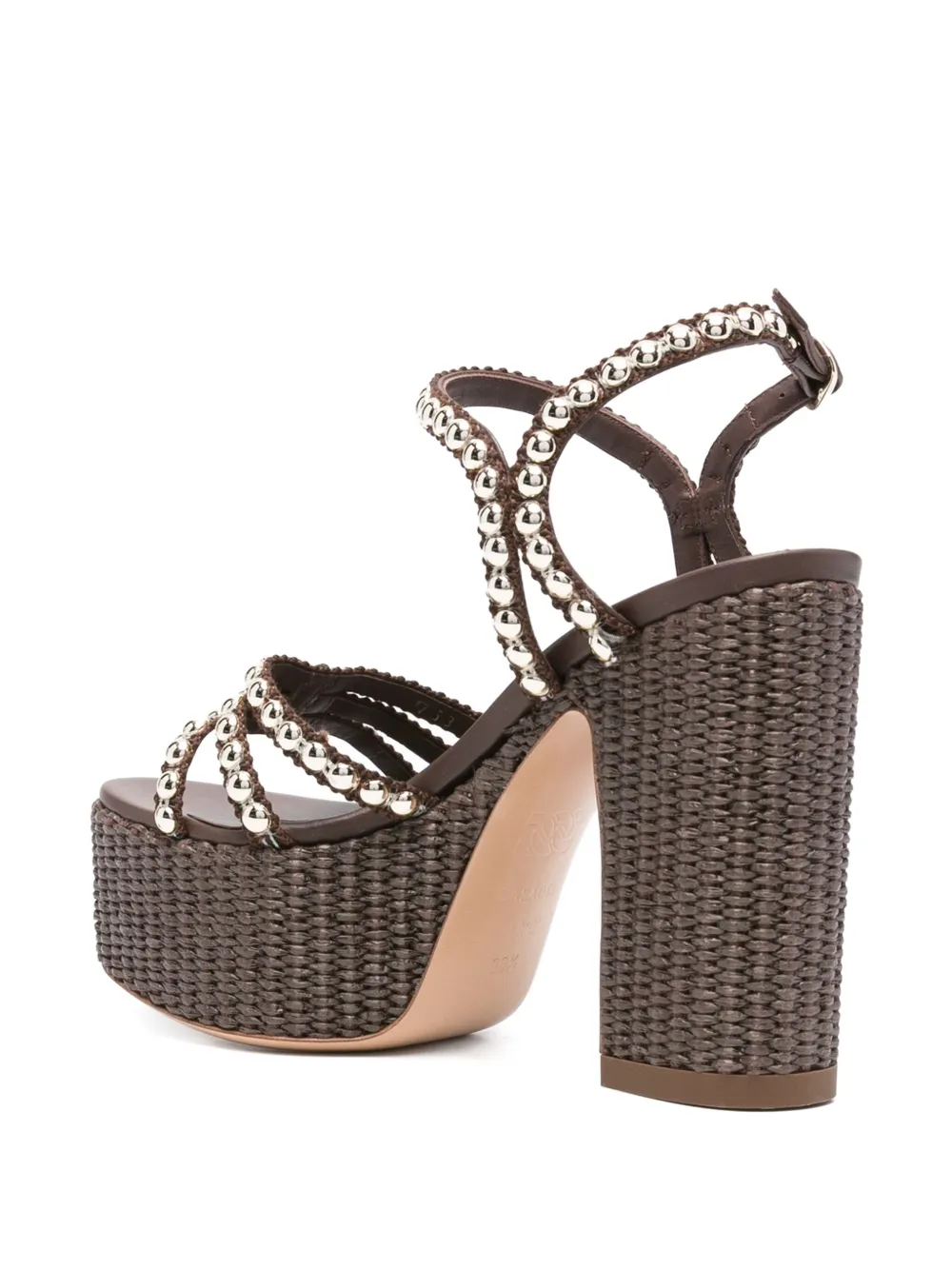 Casadei 120mm Isa Studsway platform sandals Goud