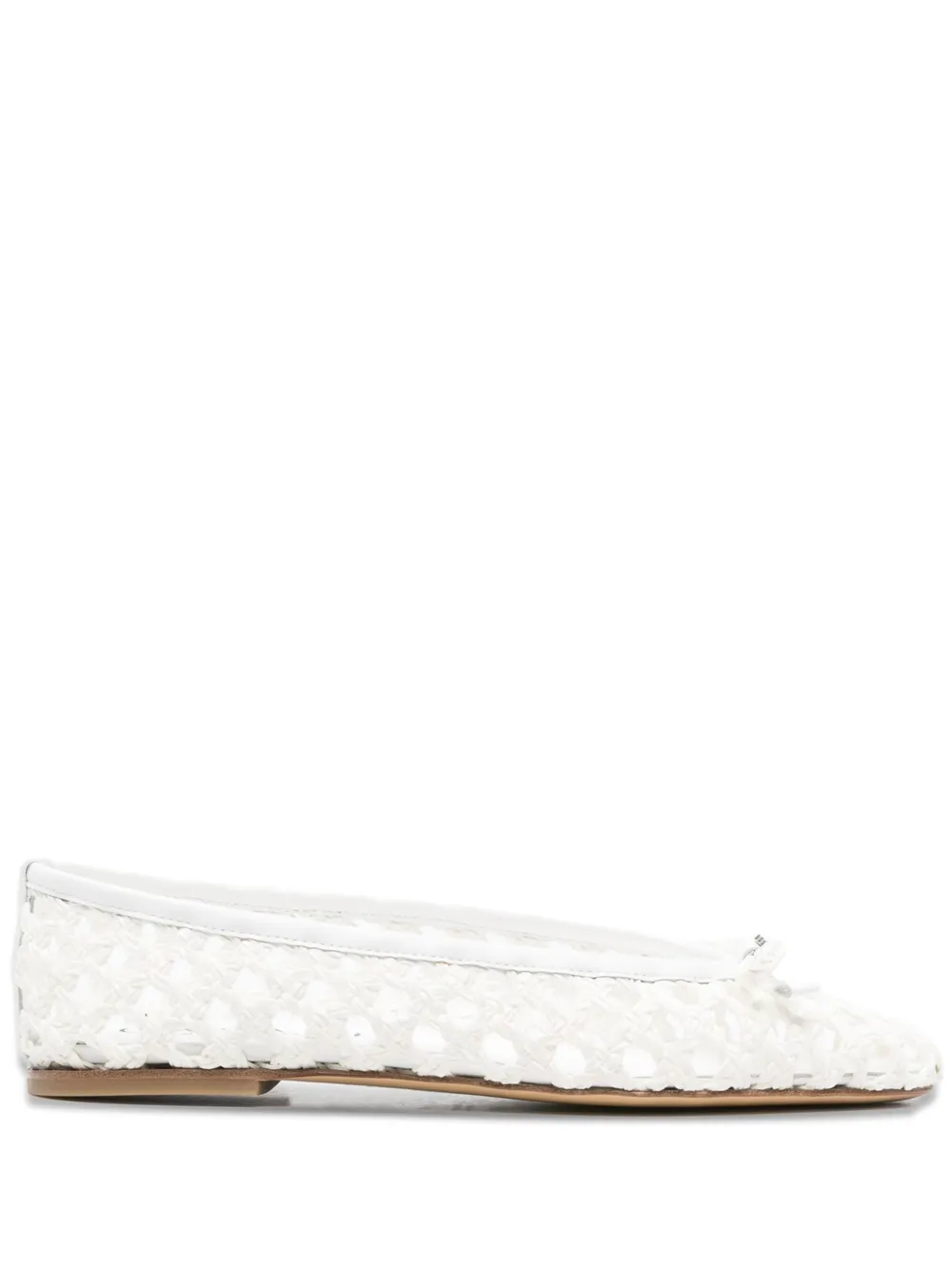 Casadei Versilia textured ballet flats White