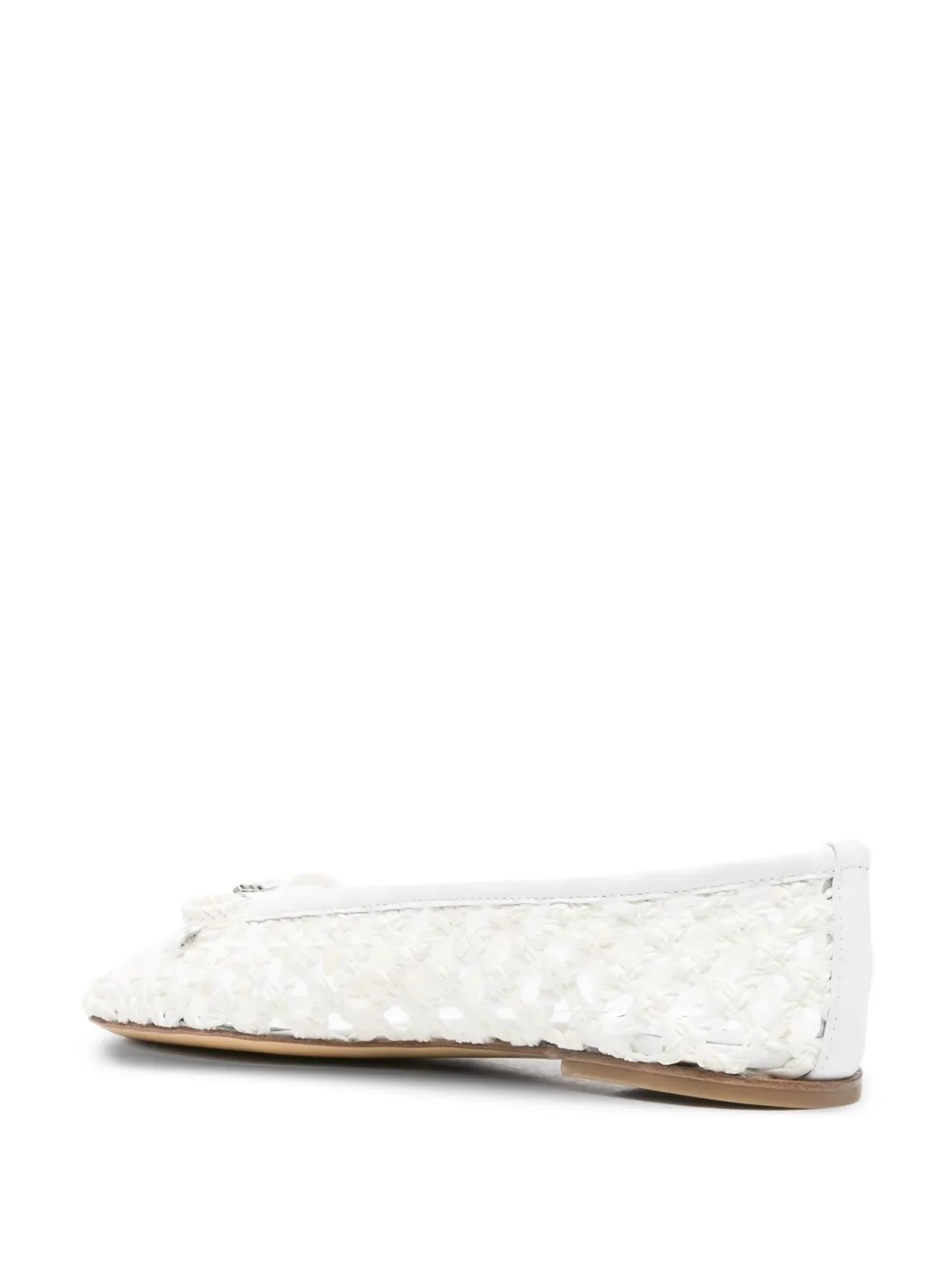 Casadei Versilia textured ballet flats White