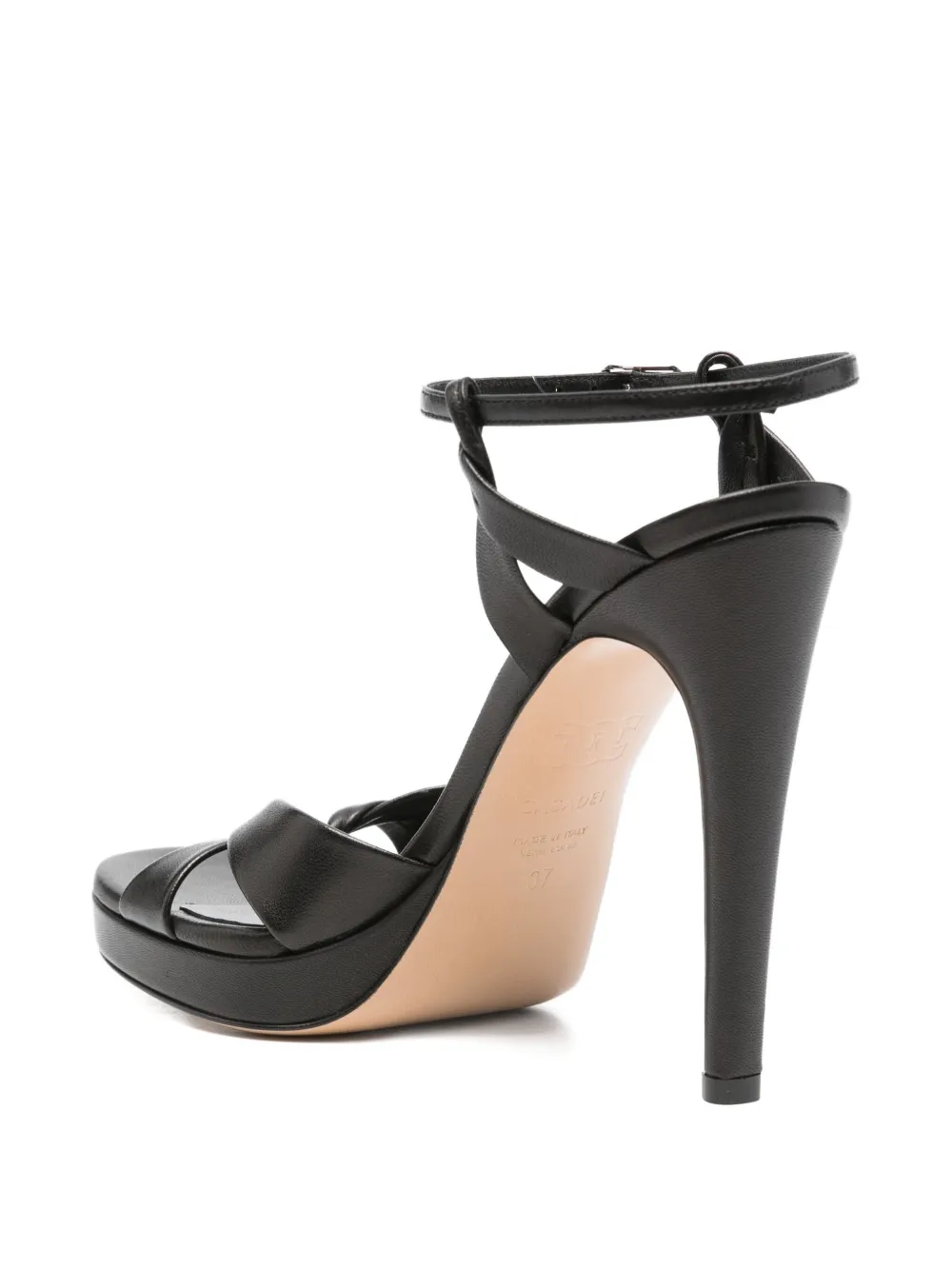 Casadei twist-strap platform sandals Black