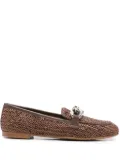 Casadei woven chain loafers - Brown