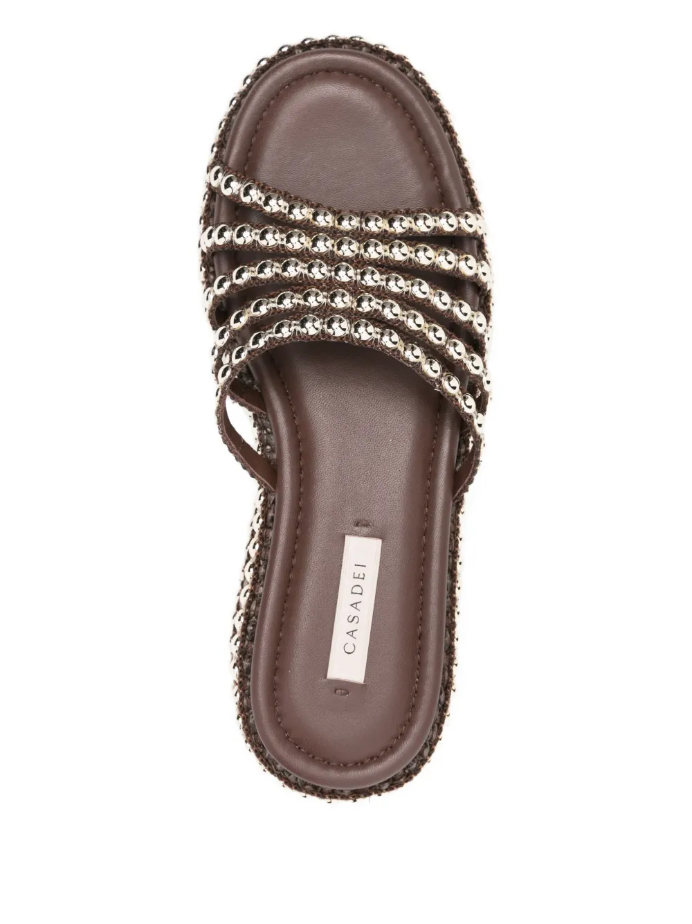 Casadei 20 mm New Zeppa Studsway sandalen met plateauzool Bruin