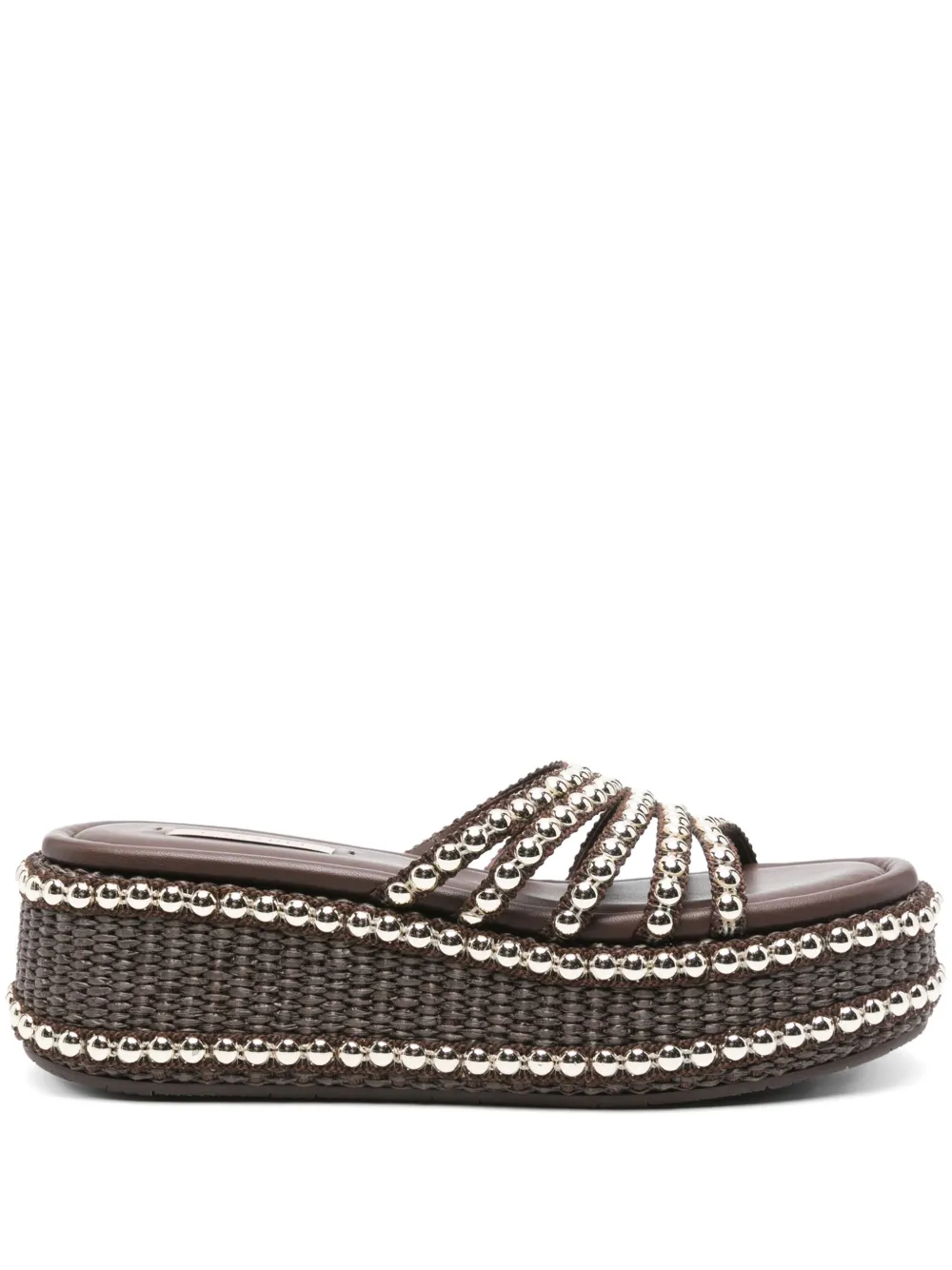 Casadei 20mm New Zeppa Studsway platform sandals Brown